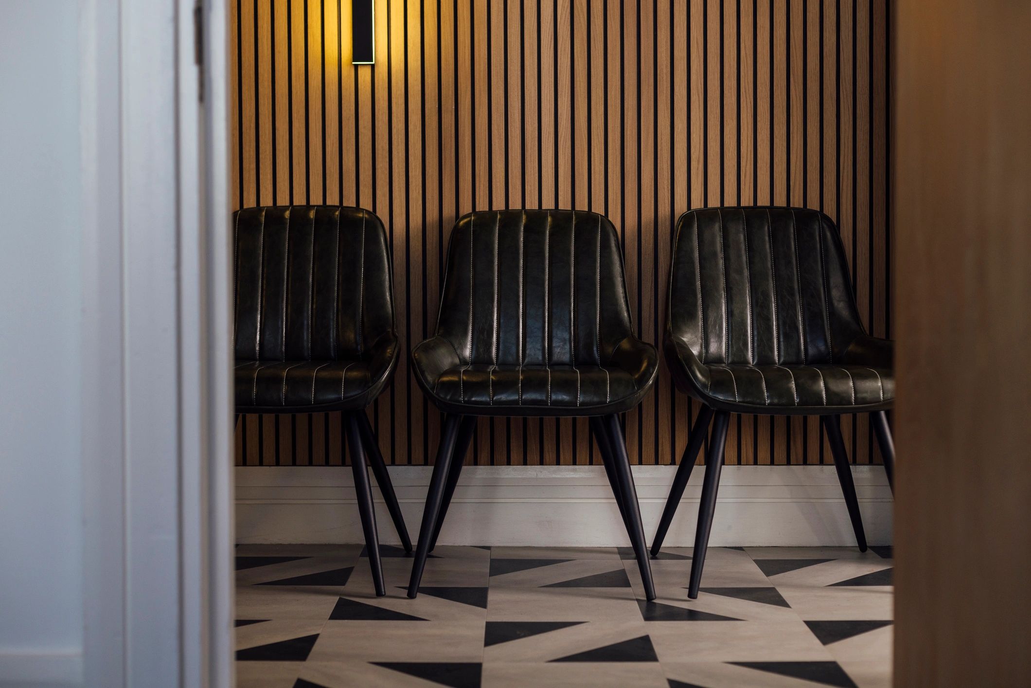 Calm waiting area in a healthcare office